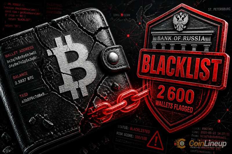 Bank of Russia Reportedly Flags 2,600 Crypto Wallet Addresses on Blacklist