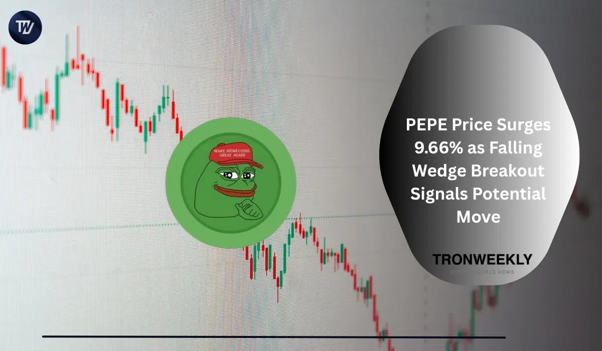 PEPE stijgt 9,66% na breakout uit dalende wig wijst op potentiële beweging