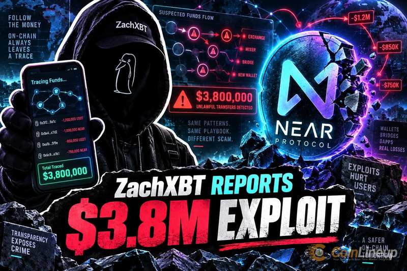 ZachXBT signale un exploit de 3,8 millions de dollars impliquant NEAR Intents