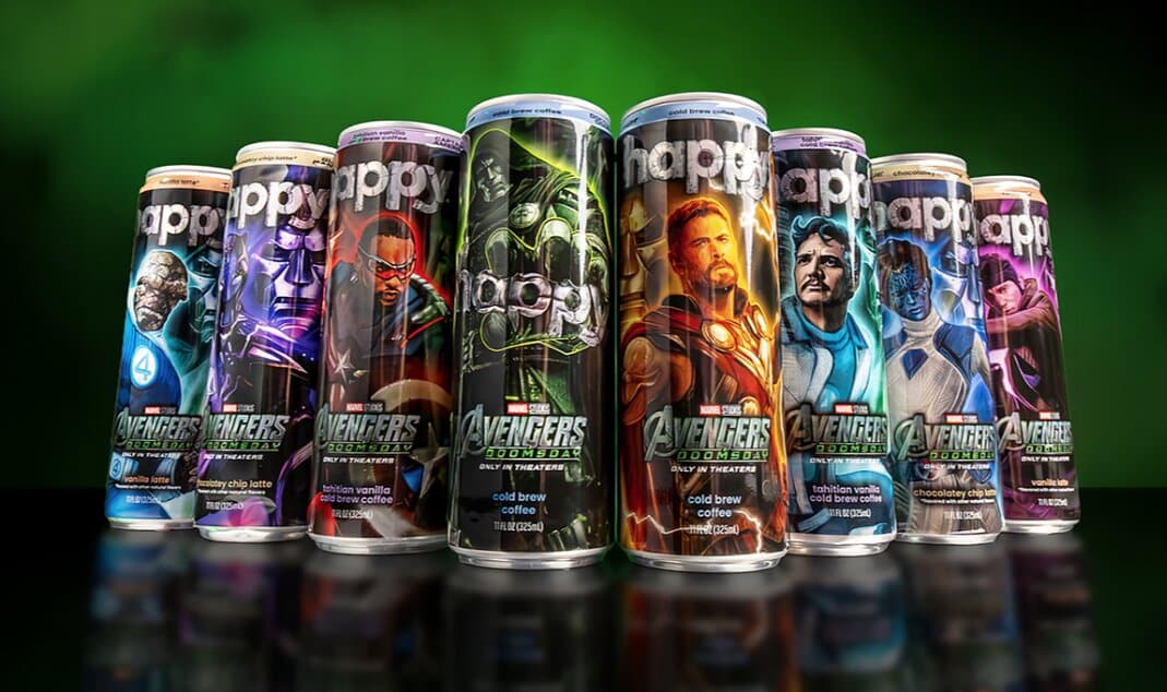 Robert Downey Jr.'s Coffee Brand Happy Launches Avengers: Doomsday Cans With Disney's Marvel Studios