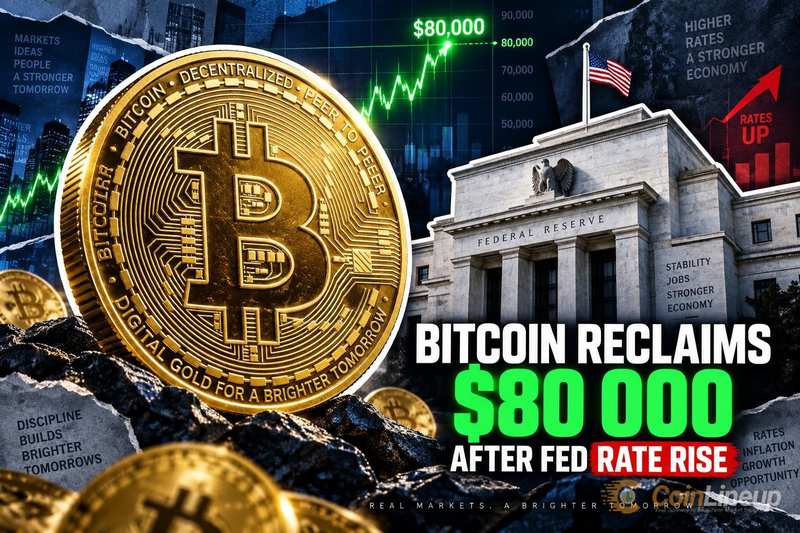 Биткоин вернулся выше $80,000 после повышения ставки ФРС