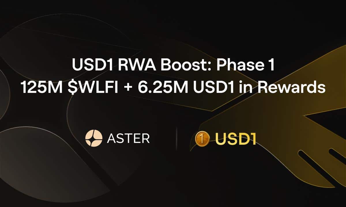 Aster и World Liberty Financial запускают USD1 RWA Boost Phase 1 с вознаграждениями в размере 125 млн WLFI и 6,25 млн USD1