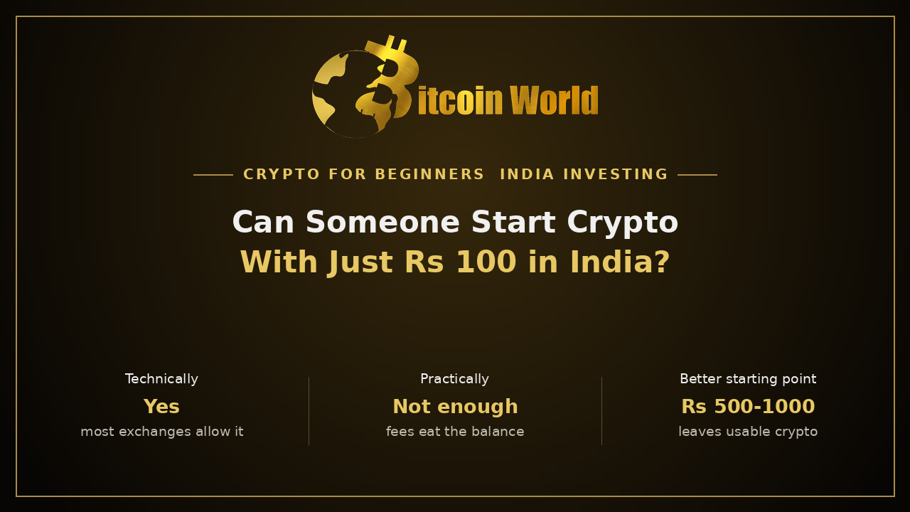 Débuter dans les cryptomonnaies avec Rs 100 en Inde : ce qu’il advient réellement de votre argent