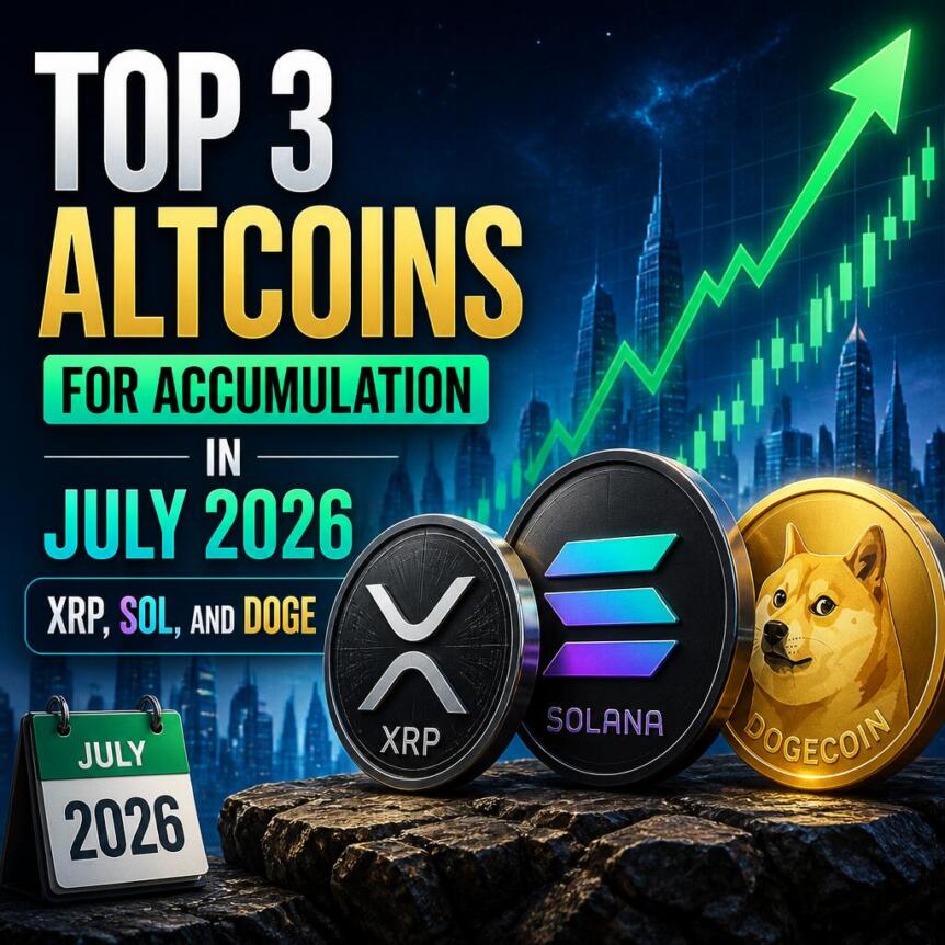 XRP、Solana和狗狗币被列为2026年7月值得关注的山寨币
