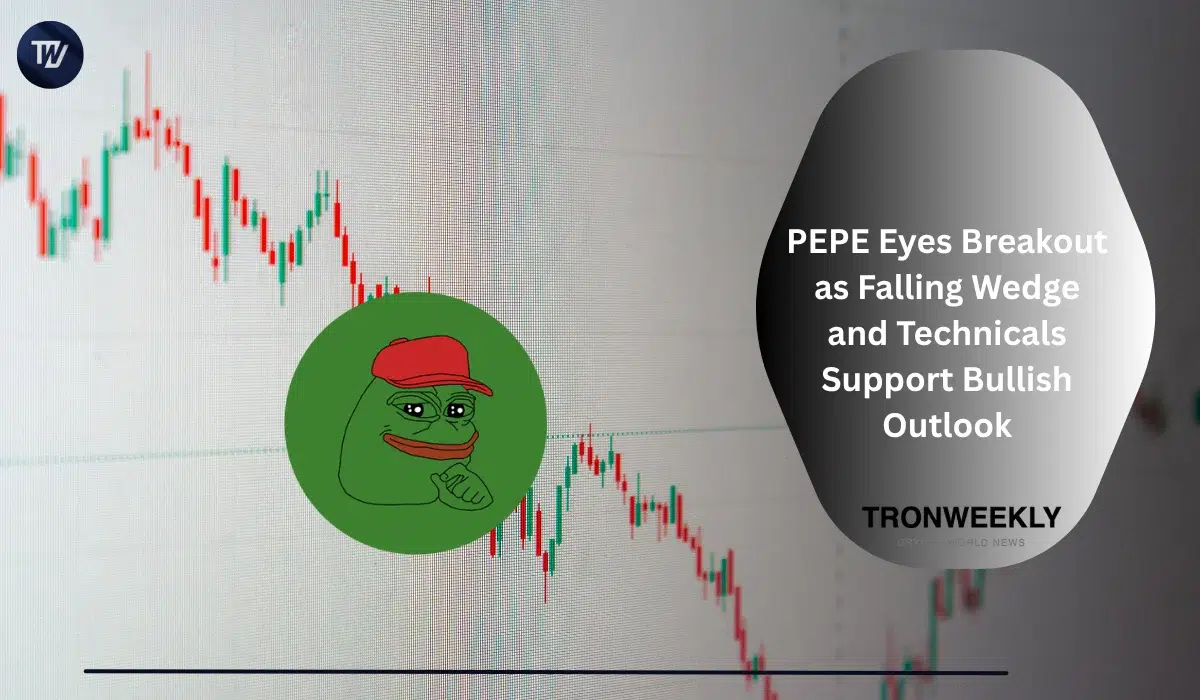 PEPE forma un wedge discendente mentre gli indicatori di momentum supportano un potenziale breakout verso $0.0000050