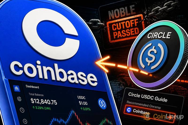Крайний срок поддержки USDC в сети Noble на Coinbase уже прошёл, однако руководство Circle по-прежнему направляет пользователей к Coinbase