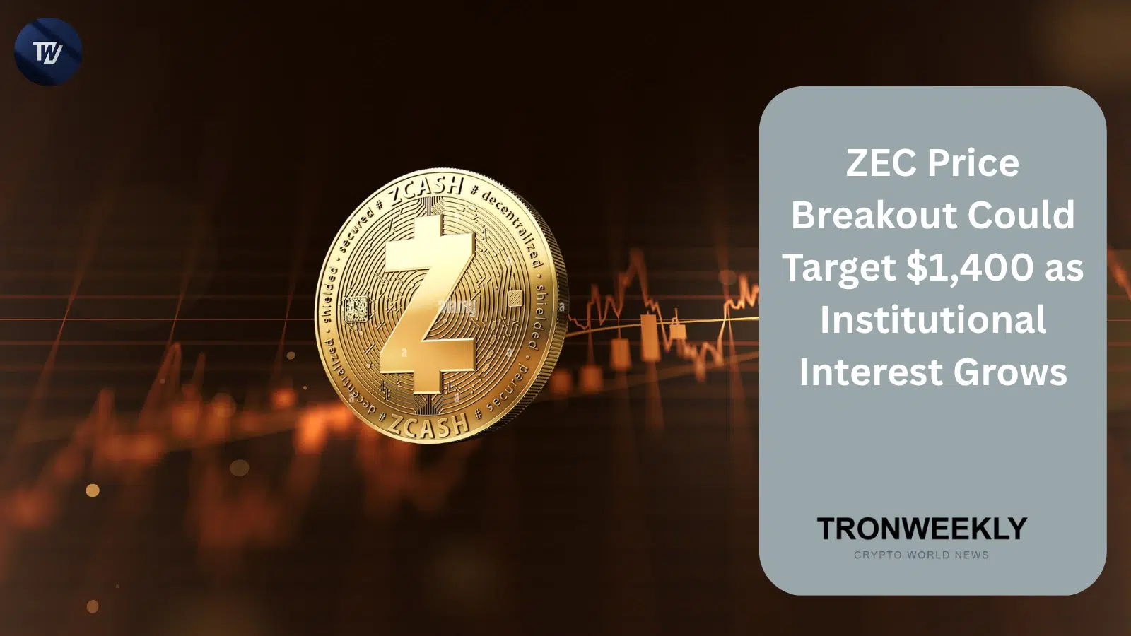 Прорыв цены ZEC может нацелиться на $1 400 по мере продвижения листинга Zcash Trust на NYSE Arca