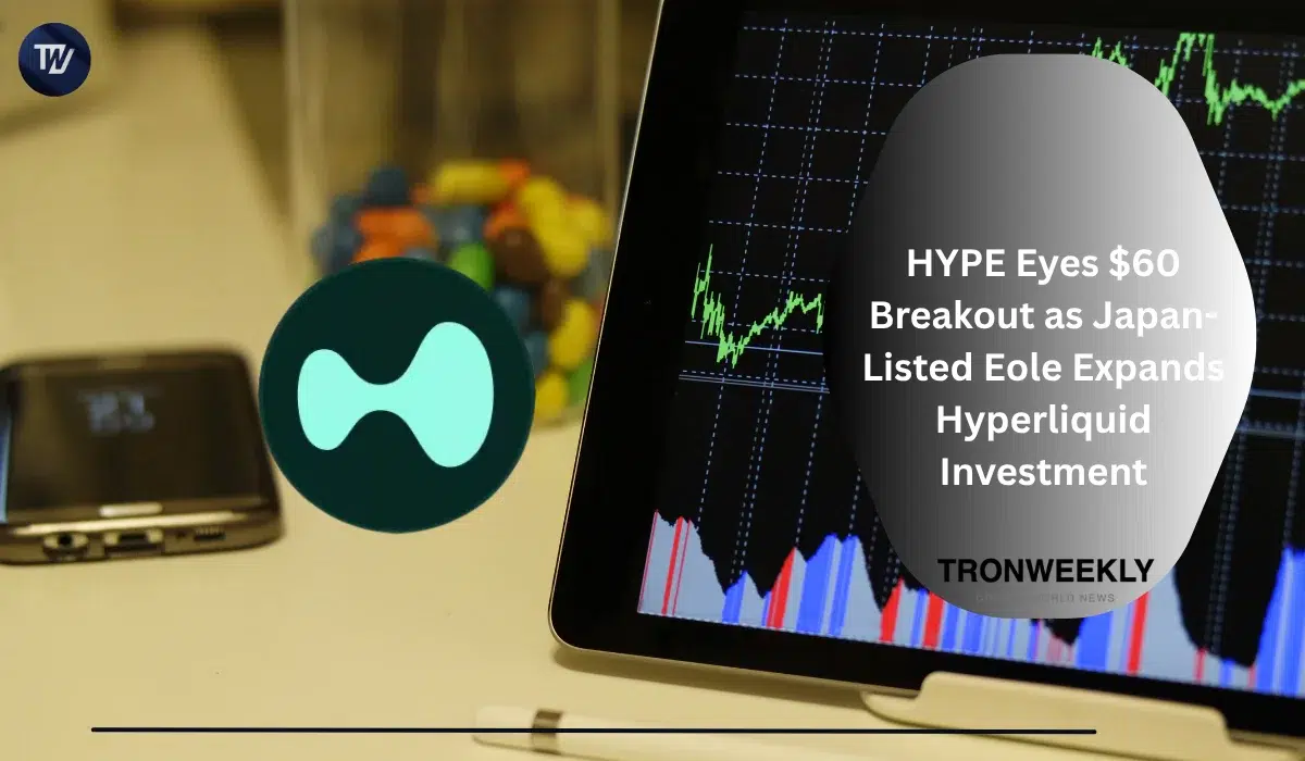 HYPE testuje opór 60 USD, a japońska Eole staje się pierwszą spółką publiczną posiadającą token Hyperliquid