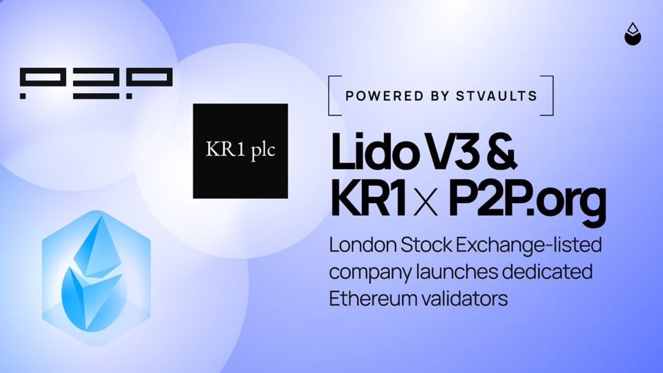 KR1 вводит в эксплуатацию 10 выделенных валидаторов Ethereum — первый шаг к стейкингу казначейства в 6 200 ETH