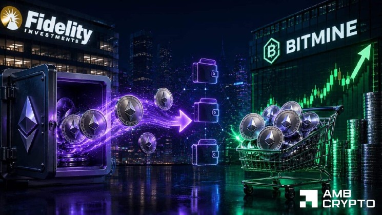 Fidelity 轉移 4.9955 億美元 ETH，Bitmine 持續機構性增持