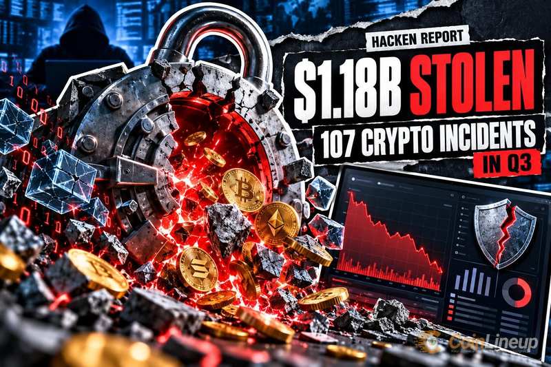 Hacken:2025年第三季度107起加密事件中被盗金额达11.8亿美元