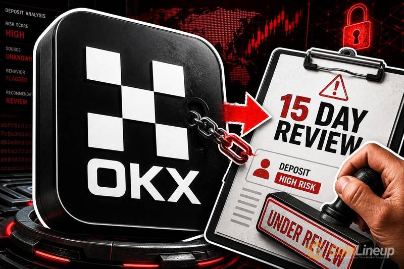 OKX предупреждает, что некоторые депозиты с высоким риском могут пройти проверку до 15 дней