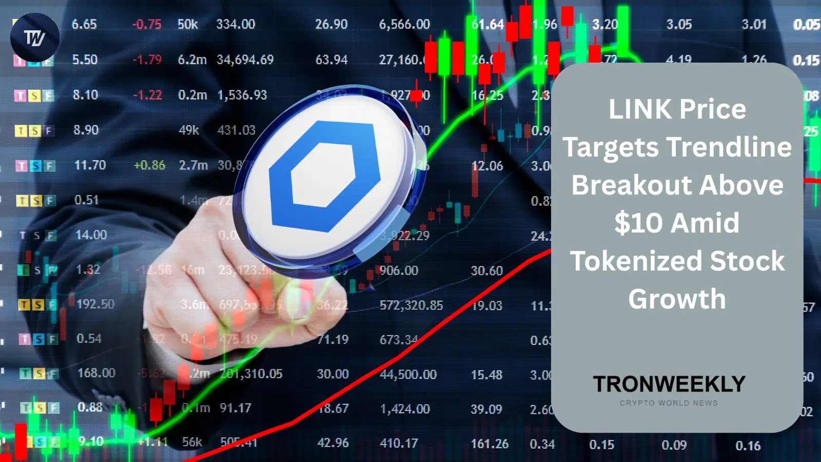 Chainlink(LINK)、約10ドル付近で数年にわたるトレンドラインを試す Hyperliquidでトークン化株式が始動