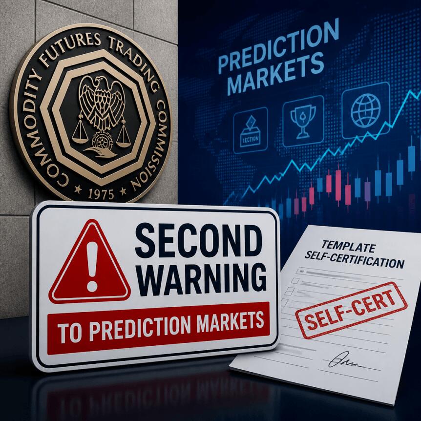 CFTC вновь предупредила рынки прогнозов из-за шаблонных самоcертификаций