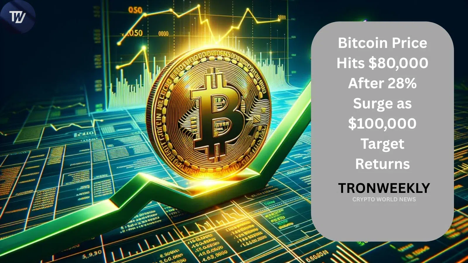 Биткоин поднялся выше $80 000, и цель в $100 000 вновь стала актуальной