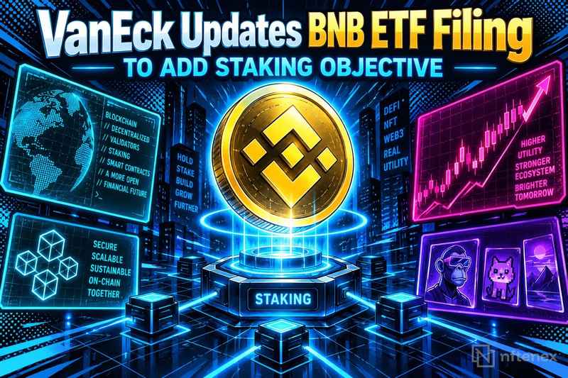 VanEck agrega staking como objetivo secundario en su actualizada solicitud de ETF spot de BNB