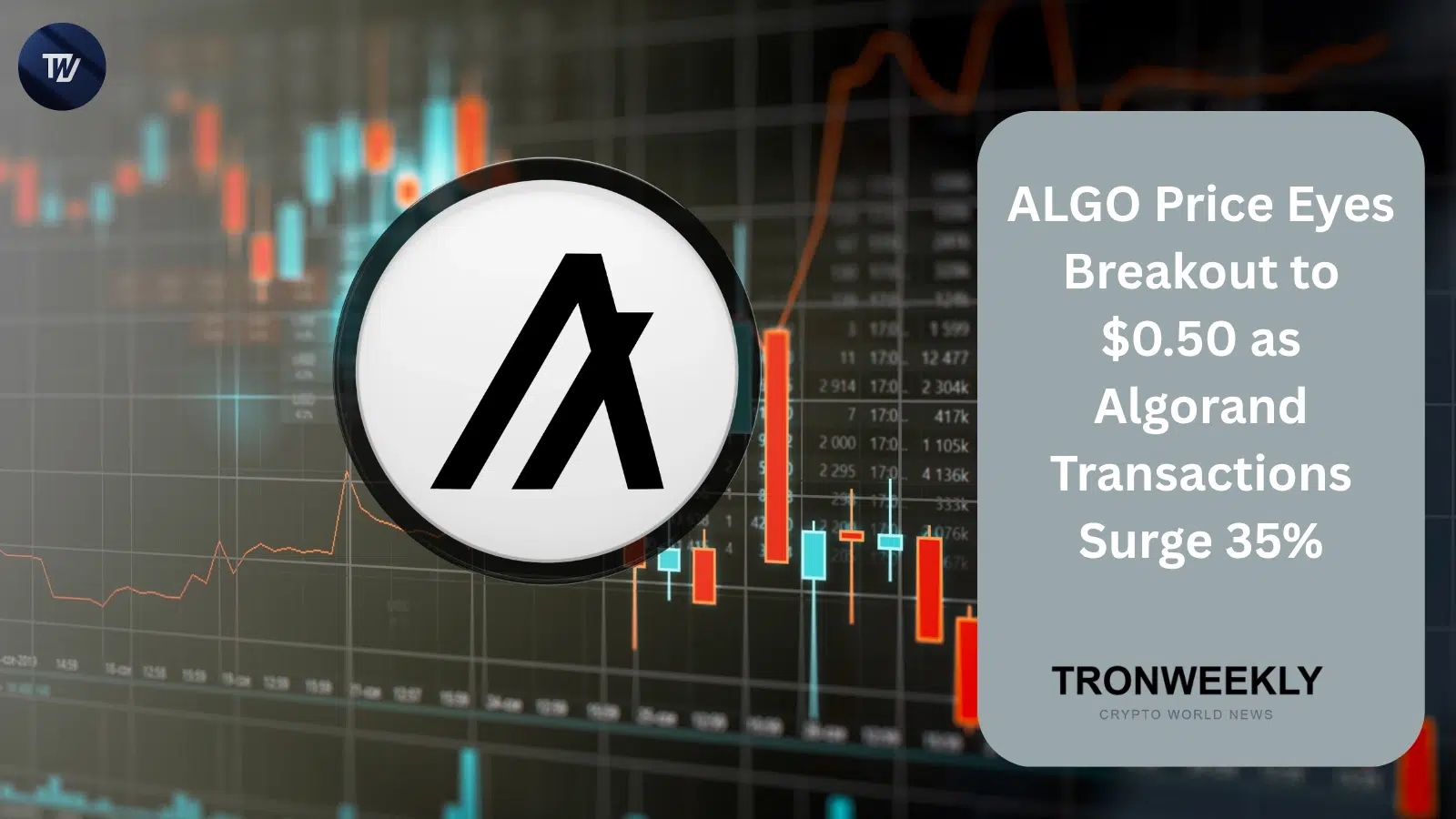 ALGO нацеливается на прорыв к $0,50, так как число транзакций Algorand выросло на 35%