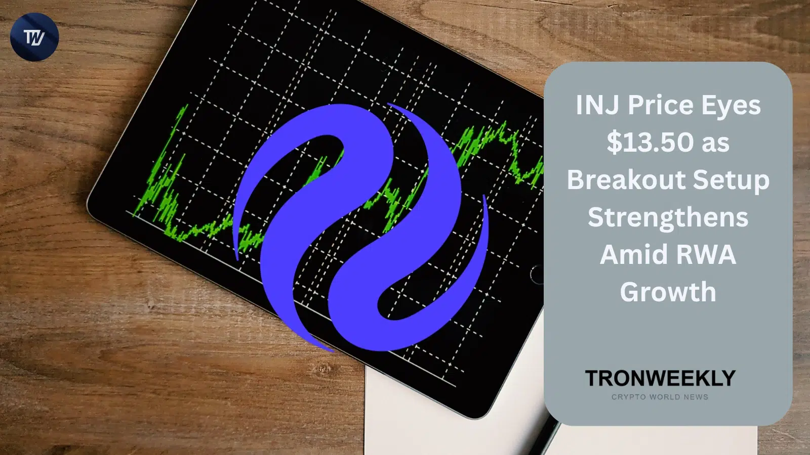 INJ mikte op $13,50 nu breakoutscenario sterkt en Injective de grens van $1 miljard aan getokeniseerd vastgoed passeert