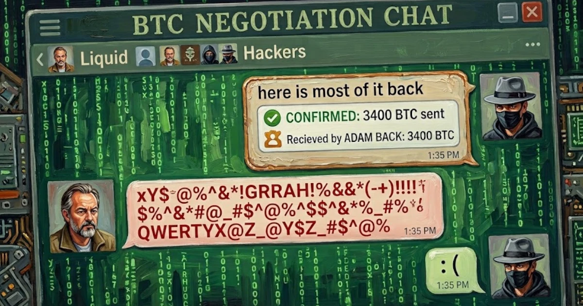 Liquid Network Recovers 3,400 BTC After On-Chain Negotiations; White Hats Retain 598.5 BTC Bounty