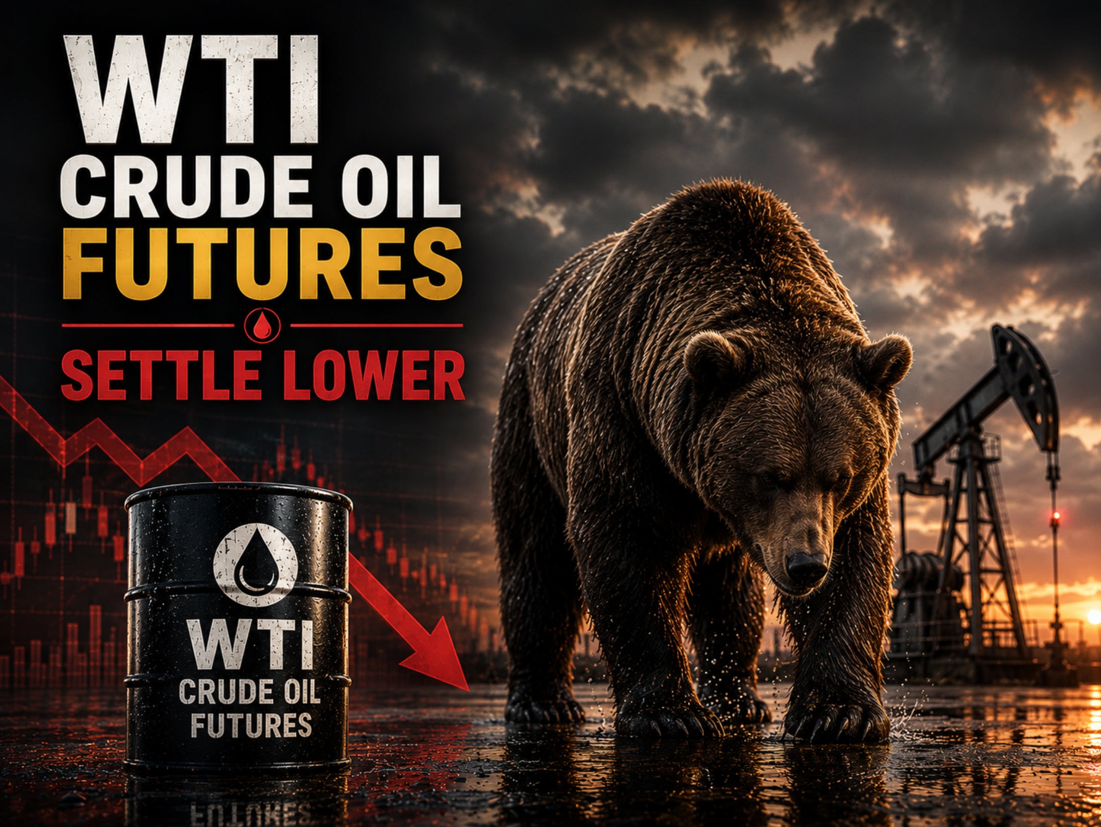 WTI crude oil futures settle at $82.61 after largest one-day drop since April 17