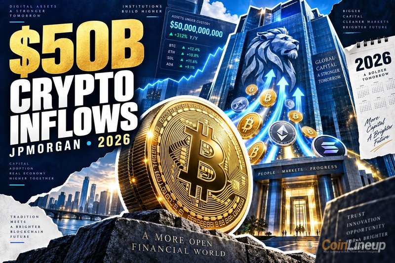 JPMorgan schat de crypto-instroom voor 2026 op $50 miljard naarmate de ETF-vraag herstelt