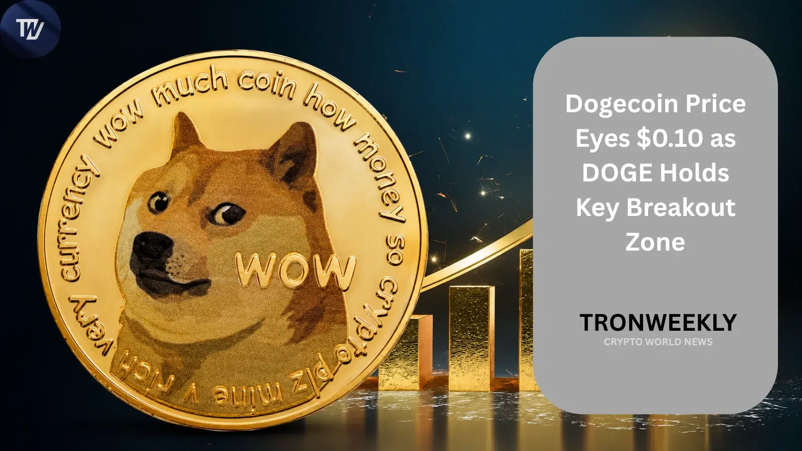 Dogecoin richt zich op $0.10 nu DOGE een belangrijke uitbraakzone vasthoudt