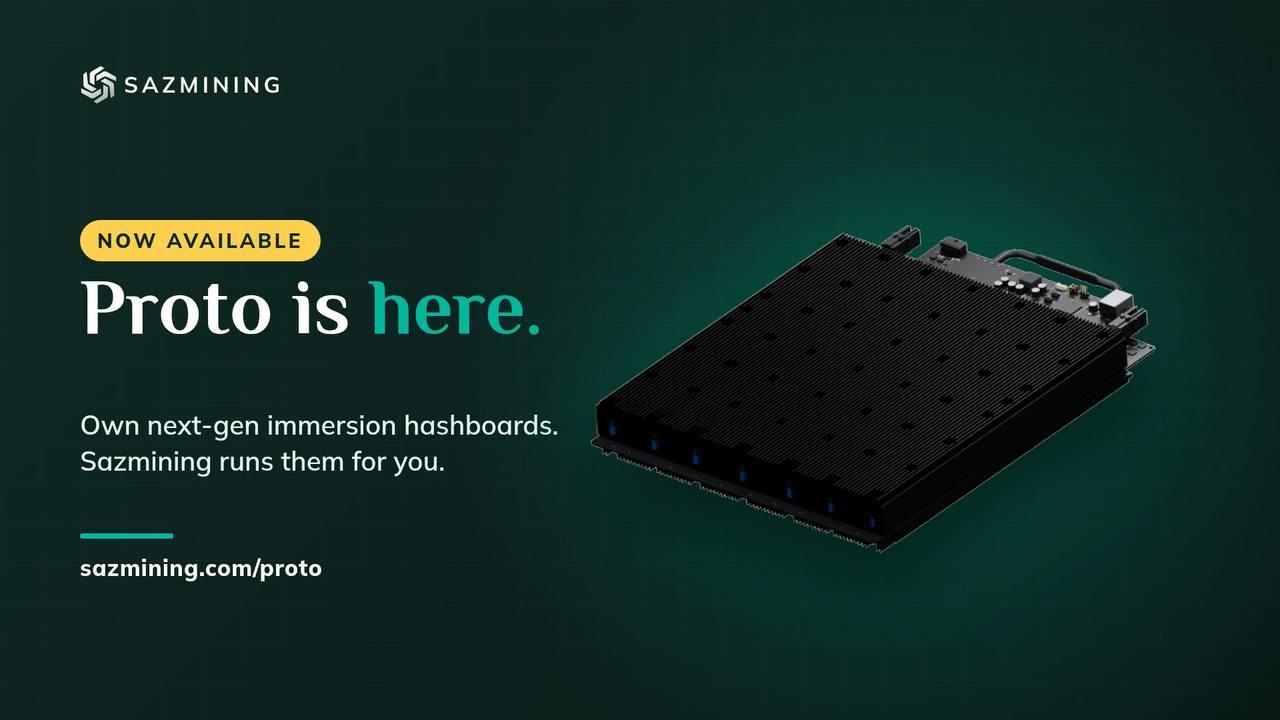 Sazmining открывает продажу иммерсионных хешбордов Proto индивидуальным покупателям с 0%-м финансированием от $1,397