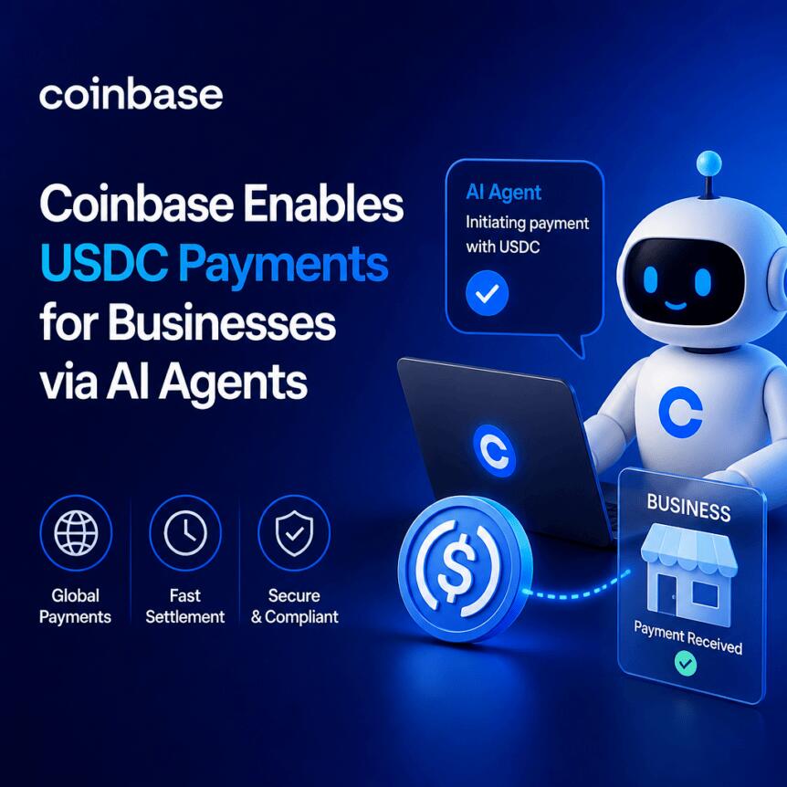 Coinbase Abilita i Pagamenti USDC per le Aziende tramite Agenti AI Utilizzando lo Standard x402