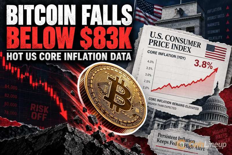 Bitcoin fällt unter 83.000 $ nach höher als erwarteten US-Kerninflationsdaten