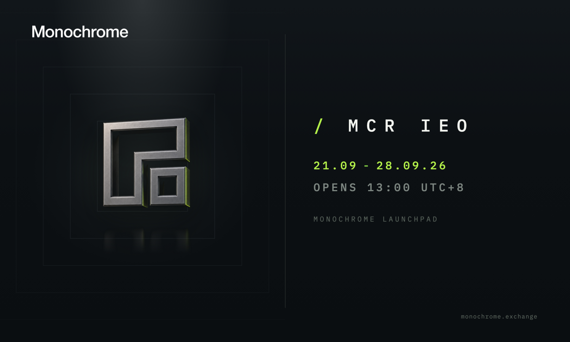 Мультиактивная торговая платформа Monochrome Exchange объявила IEO нативного токена MCR по цене $0,88