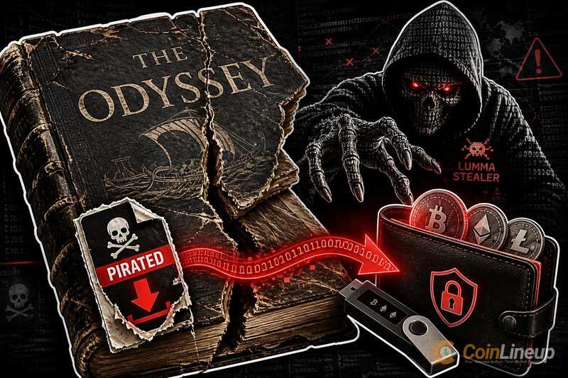 Les téléchargements pirates de « The Odyssey » utilisés pour cibler des portefeuilles crypto avec Lumma Stealer