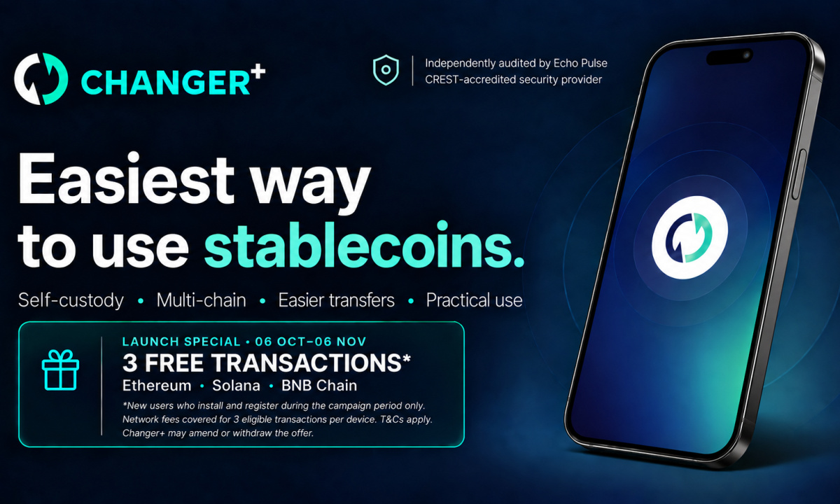 Changer+ запускает некастодиальный кошелек со ставкой на стейблкоины, чтобы упростить их повседневное использование
