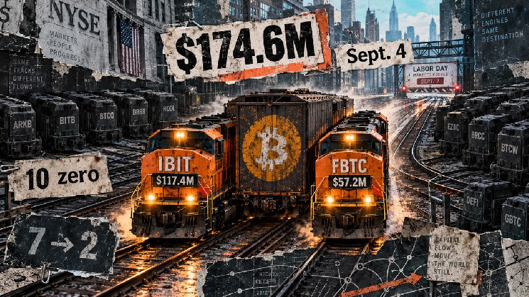 Gli afflussi negli ETF Bitcoin crollano del 76% prima del Labor Day: solo BlackRock e Fidelity attraggono nuovo capitale