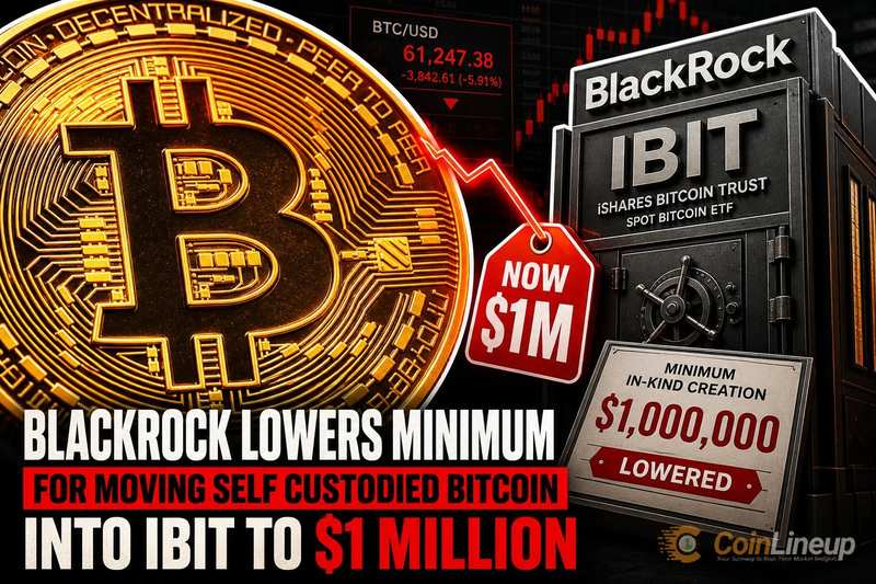 BlackRock、自己保管ビットコインのIBITへの最低移転額を100万ドルに引き下げ