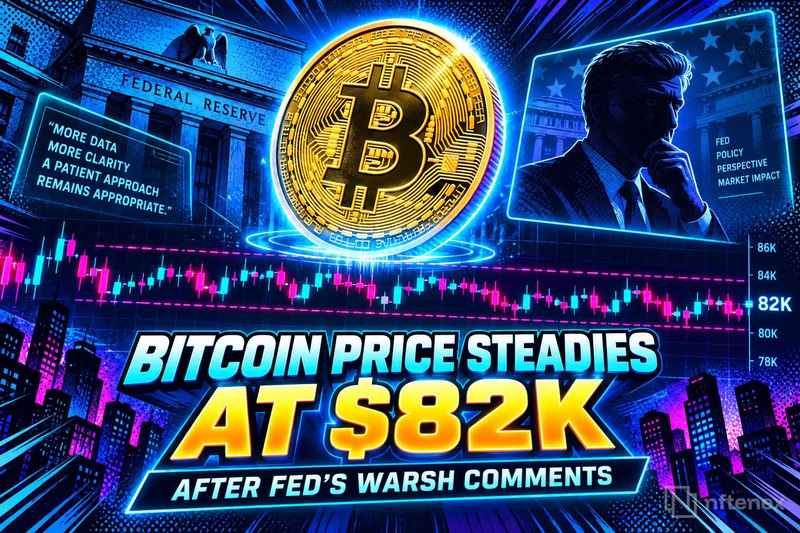 Цена Bitcoin стабилизировалась на уровне $82 000 после комментариев представителя ФРС Уорша без сигналов о повышении ставок