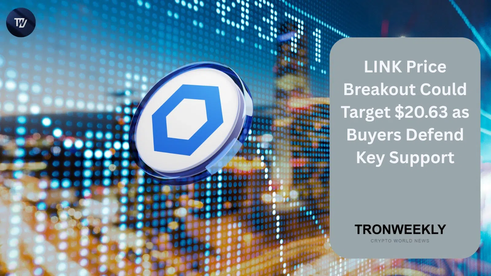 Chainlink (LINK) consolideert in bullish driehoek terwijl TWAP Data Streams live gaan op Polymarket