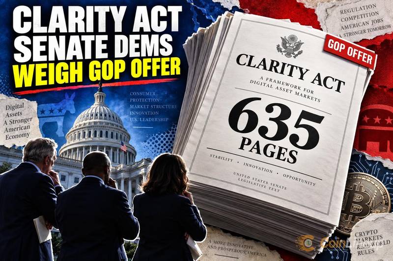 Demócratas del Senado revisan una propuesta republicana de 635 páginas sobre la CLARITY Act