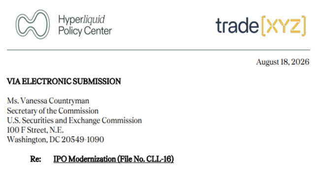 Hyperliquid Policy Center und Trade[XYZ] fordern von der SEC Regeln für Pre-IPO-Perpetual-Kontrakte