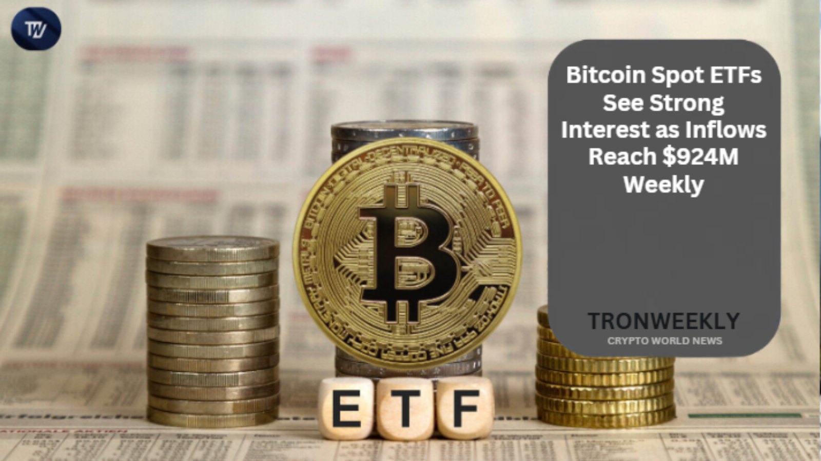 Спотовые ETF на Bitcoin привлекли $924 млн за неделю, несмотря на отток в пятницу