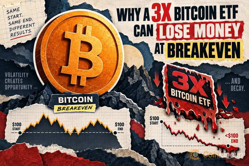 为什么 3 倍比特币 ETF 在盈亏平衡时也可能亏钱