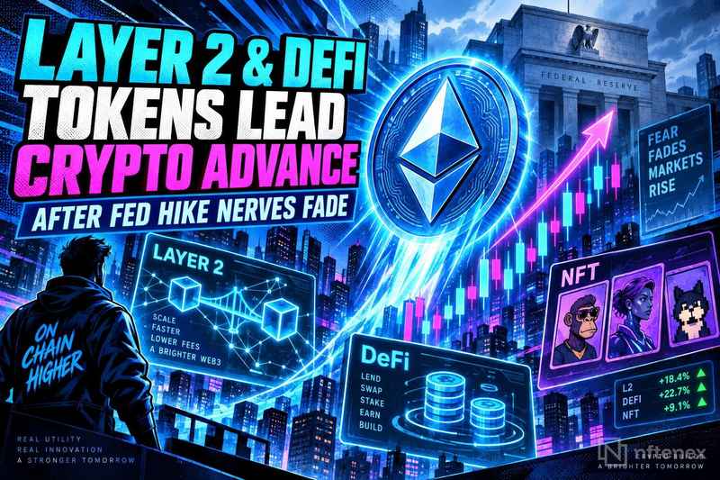 Tokens de Layer-2 y DeFi lideran el avance cripto mientras se disipan los nervios tras la subida de la Fed