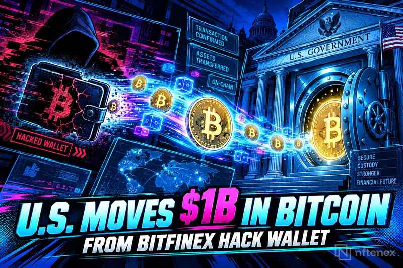 Il governo statunitense sposta 1 miliardo di dollari in Bitcoin da un wallet legato all'hack di Bitfinex