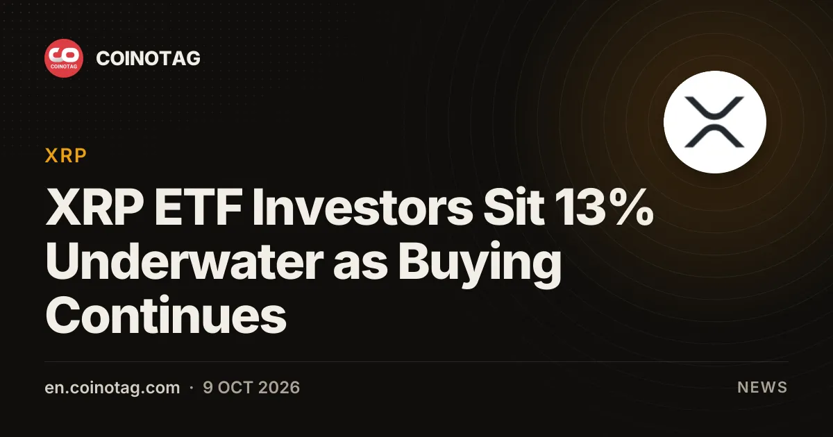 Gli investitori degli ETF spot su XRP sono in perdita di circa il 13% mentre gli acquisti continuano