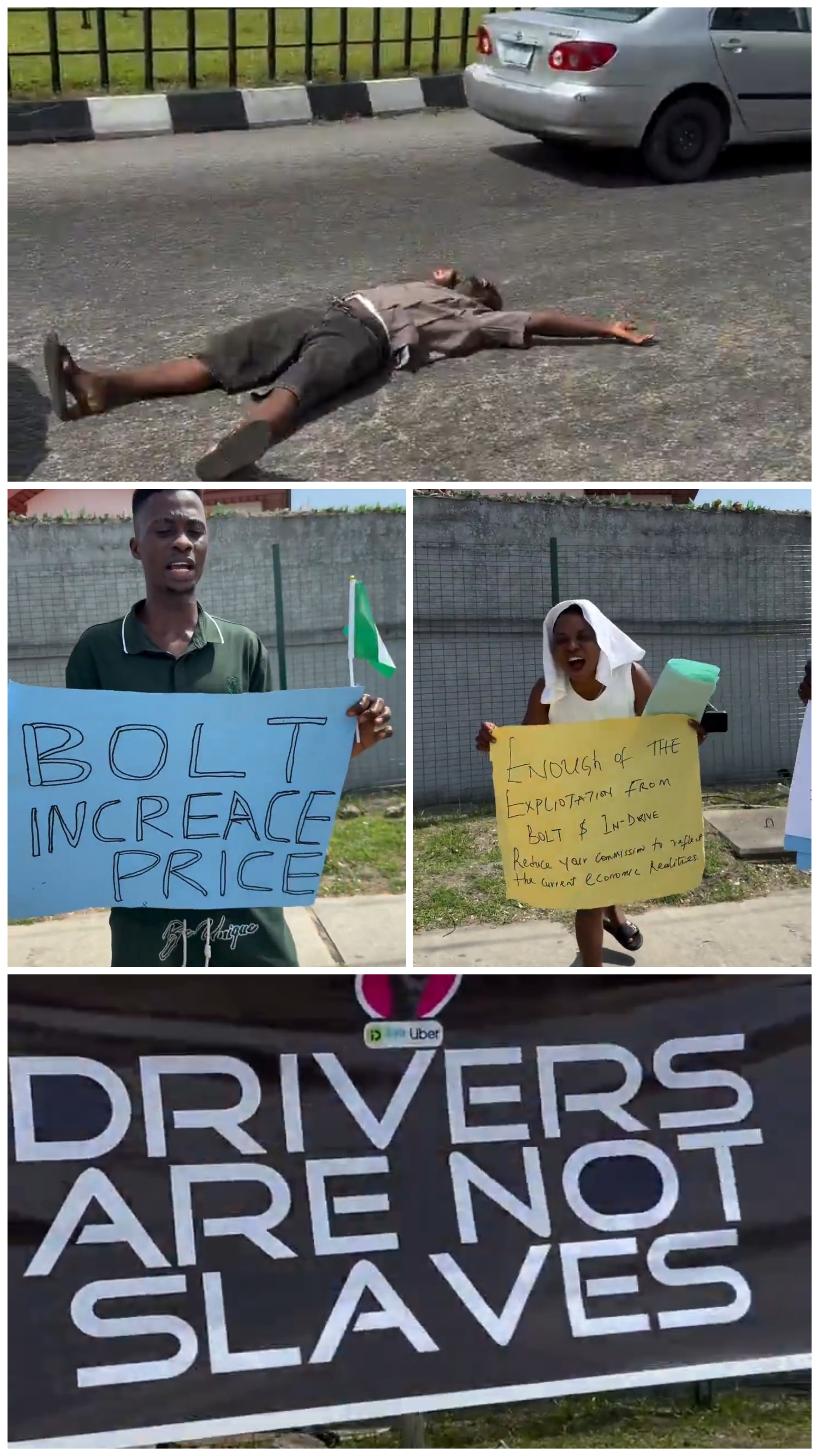 'No somos esclavos': Conductores en protesta piden a Bolt e inDrive que suban las tarifas o se vayan de Nigeria