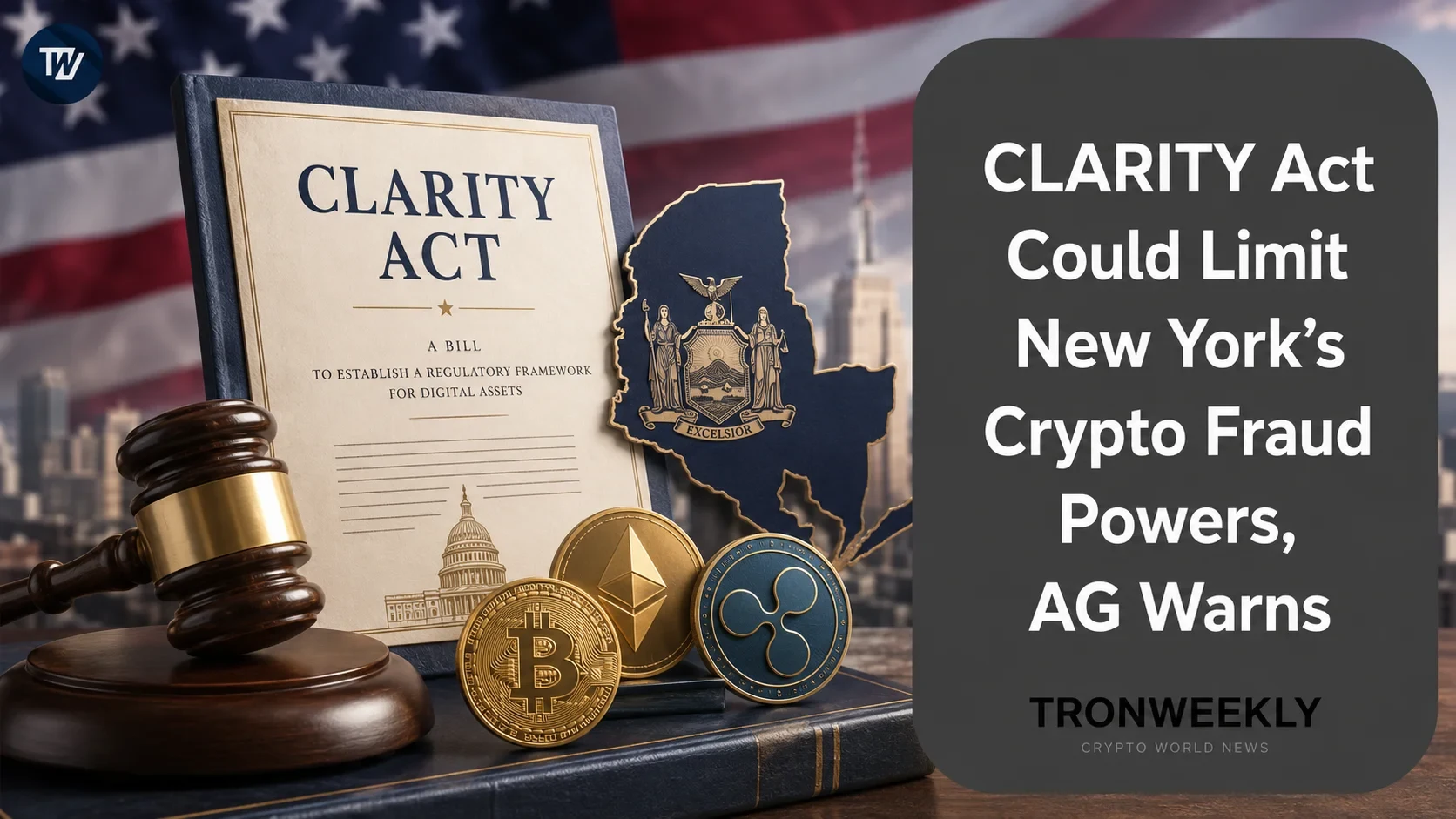 Летиция Джеймс предупреждает, что CLARITY Act может ослабить борьбу штата с криптомошенничеством