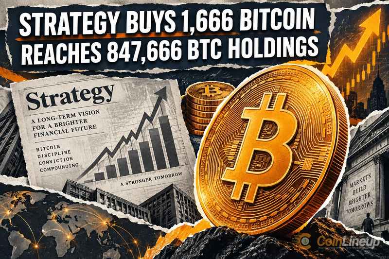 ストラテジーが1,666BTCを追加購入、総保有量は847,666BTCに到達