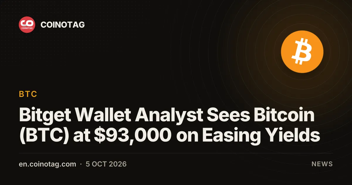 Аналитик Bitget Wallet ожидает роста Bitcoin (BTC) до $93 000 на фоне снижения доходностей