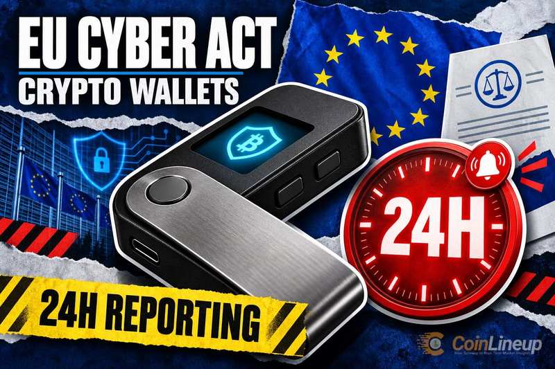 Akt o cyberodporności UE ustanawia 24-godzinny termin zgłaszania incydentów przez objętych nim producentów portfeli kryptowalutowych