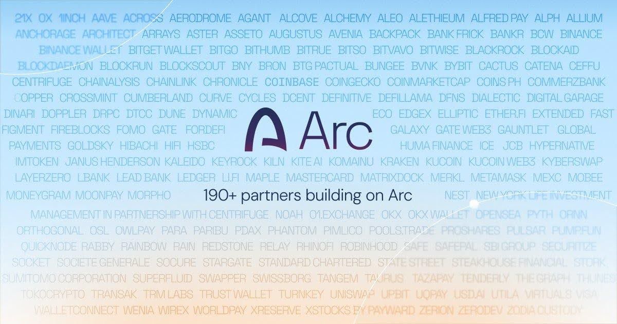 Arc Mainnet Goes Live With 190+ Partners as BlackRock, Visa Back New Network