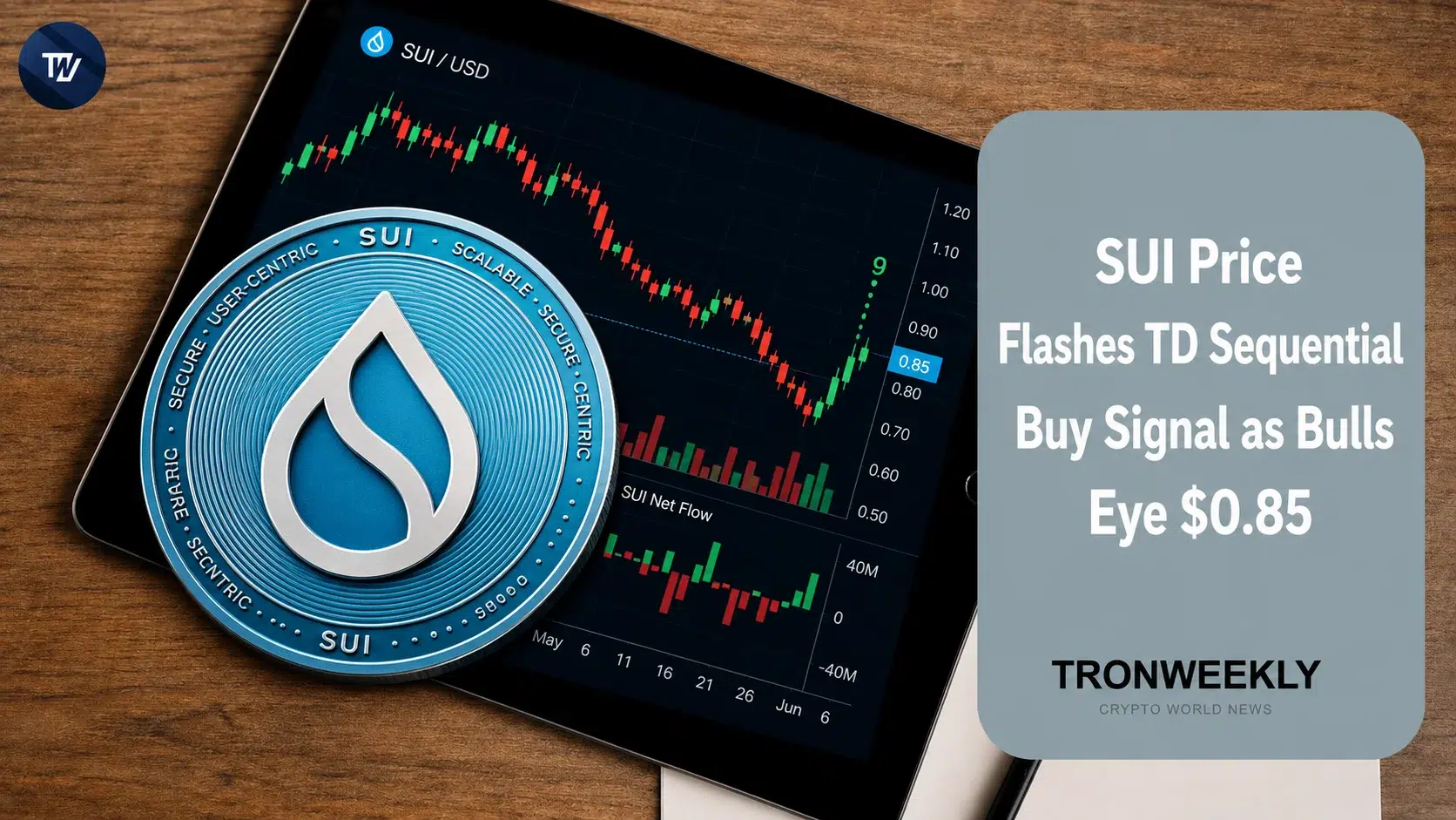 Cena SUI sygnalizuje zakup według wskaźnika TD Sequential, gdy Kravata uruchamia płatności stablecoin na Sui